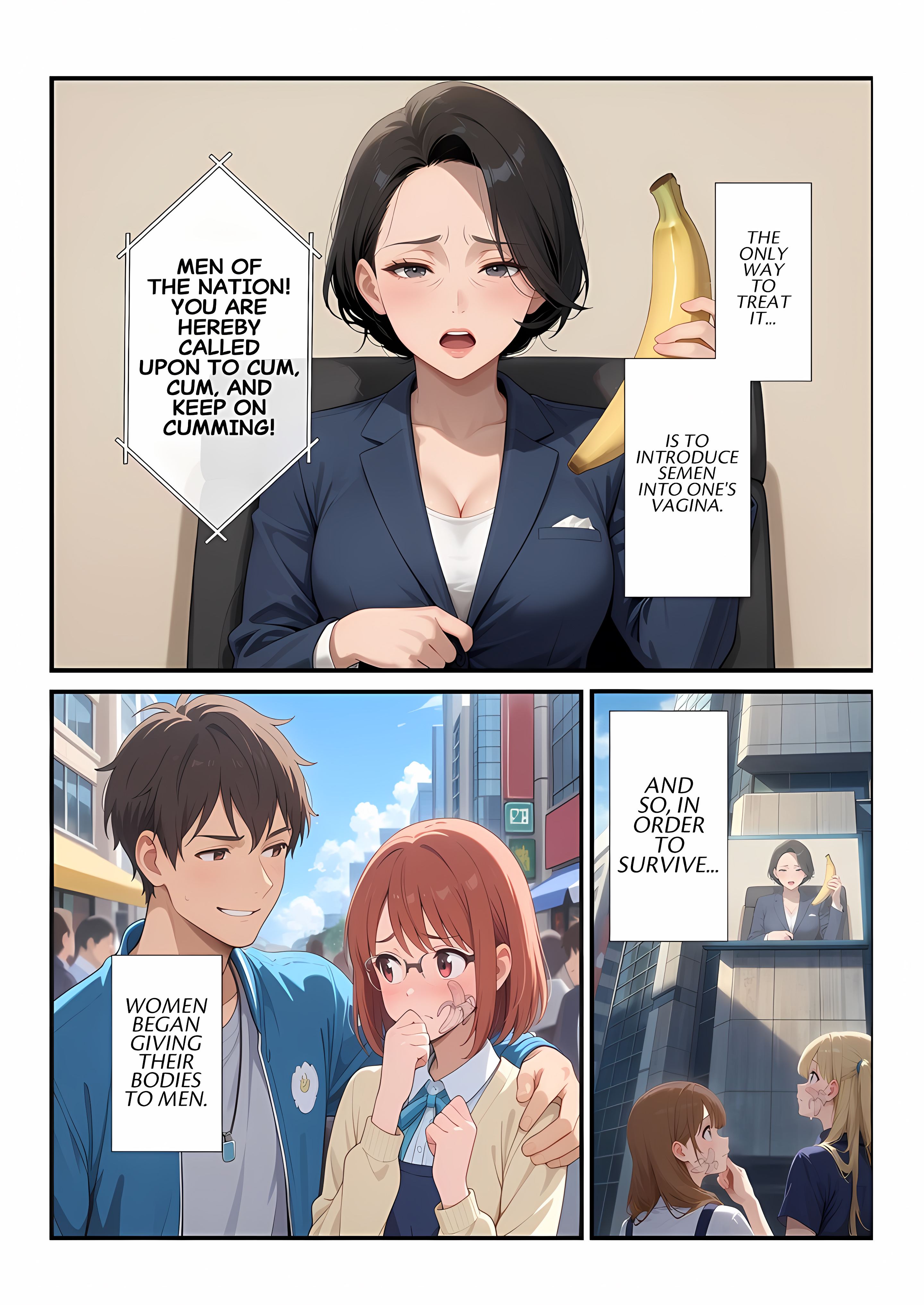 Let’s Take Care of That Banana! A Sticky Situation With a Girl Who’s Eager to Be Used, Chapter 1, page 3