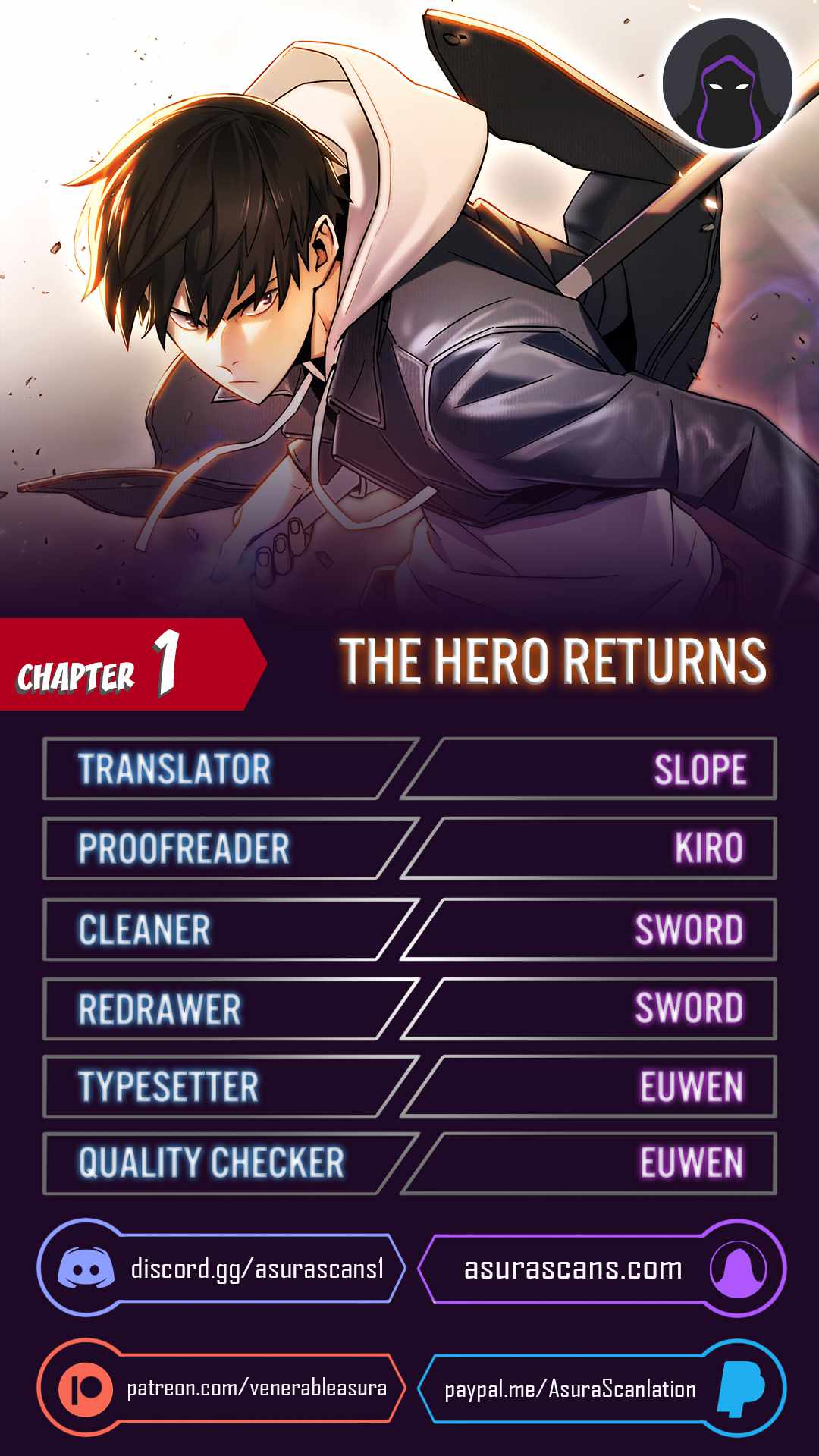 The Hero Returns, Chapter 1, page 1