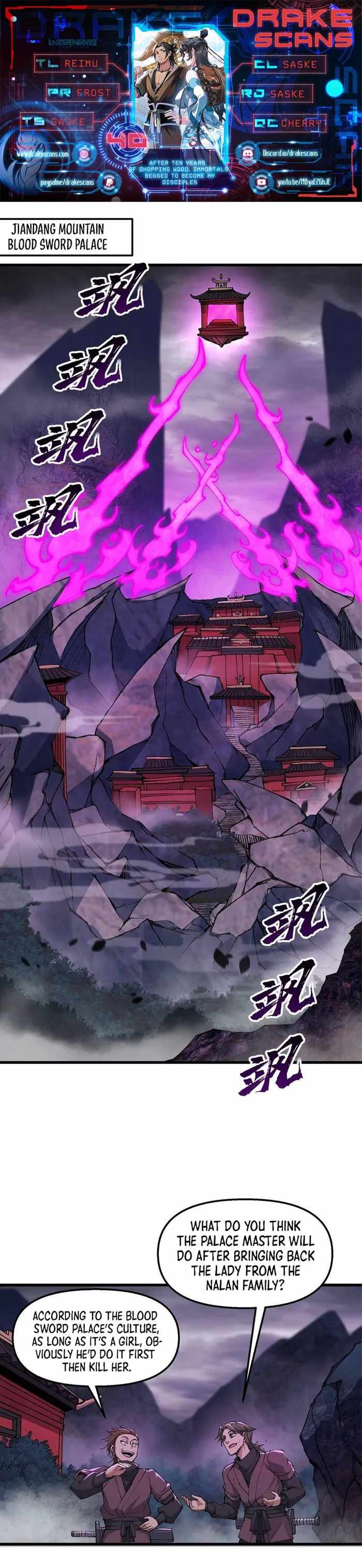 After Ten Years of Chopping Wood, Immortals Begged To Become My Disci..., Chapter 40, page 1